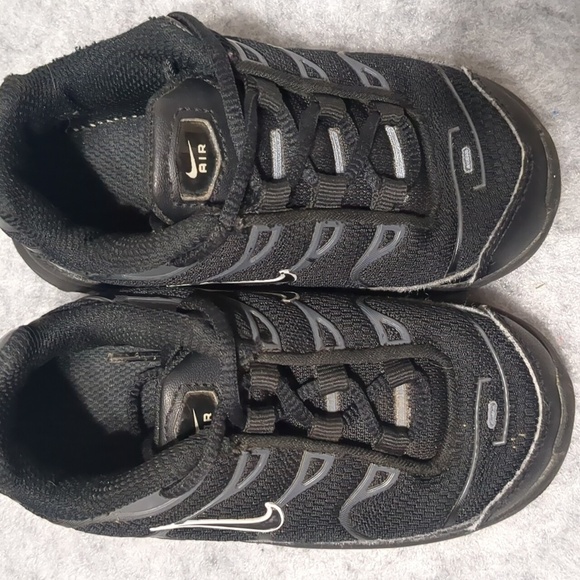 Nike Air Max Plus Black Pure Platinum Toddler Shoes size 7C - Picture 7 of 8